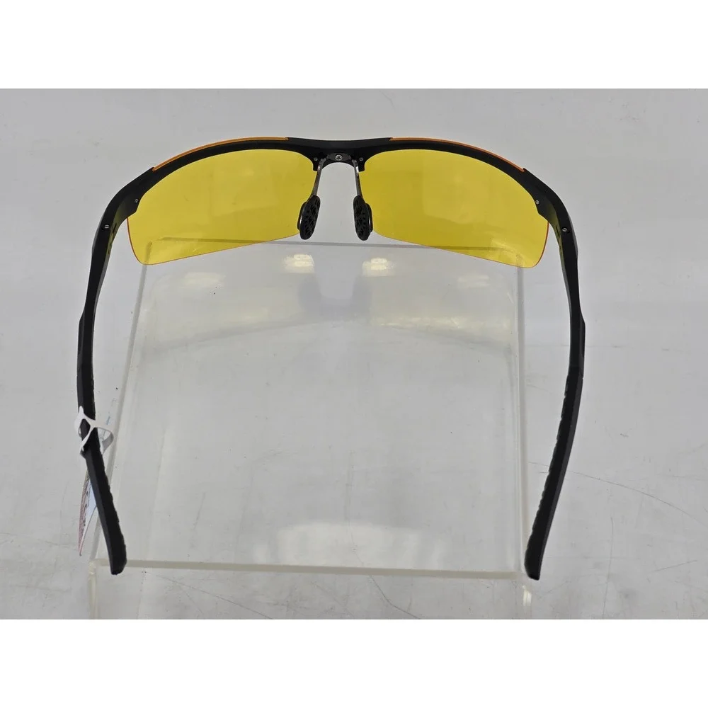 ATTCL Sports Night Vision Glasses Mens OS Black Yellow Polarized Driving - NEW
